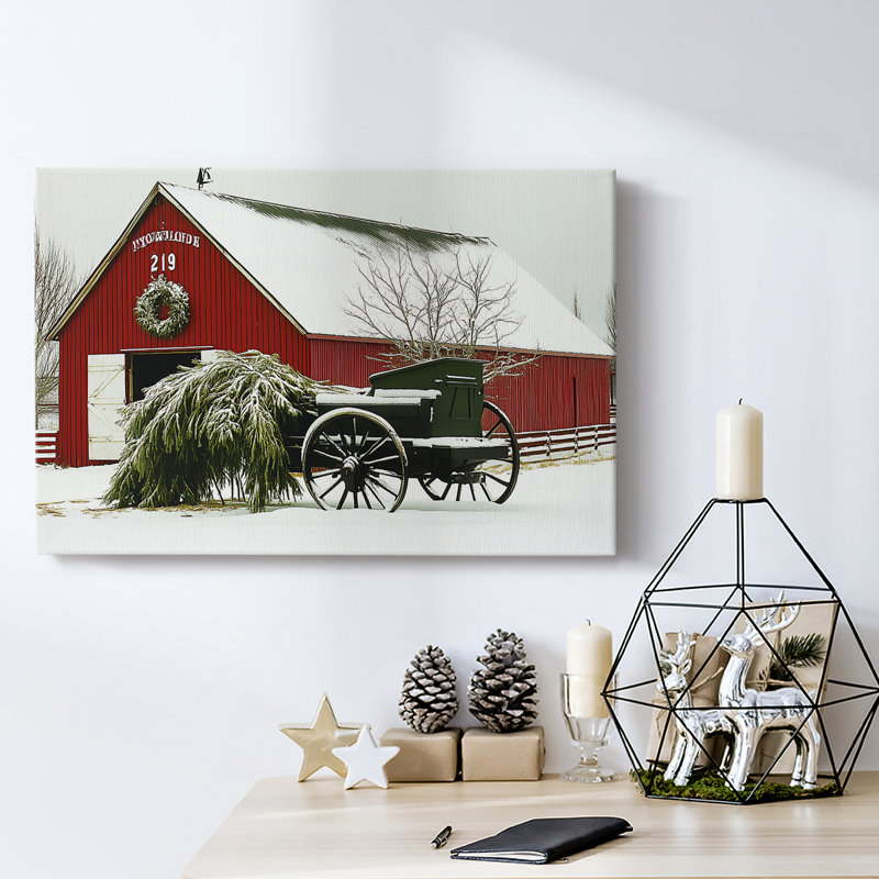 Christmas Holiday Arts - Toile tendue avec châssis, H 8 po x l 12 po