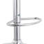 Tabouret de bar contemporain pivotant réglable avec siège et dossier rembourrés