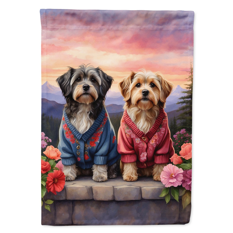 Drapeau pour chien double face en polyester H 15,5 po x l 11,25 po