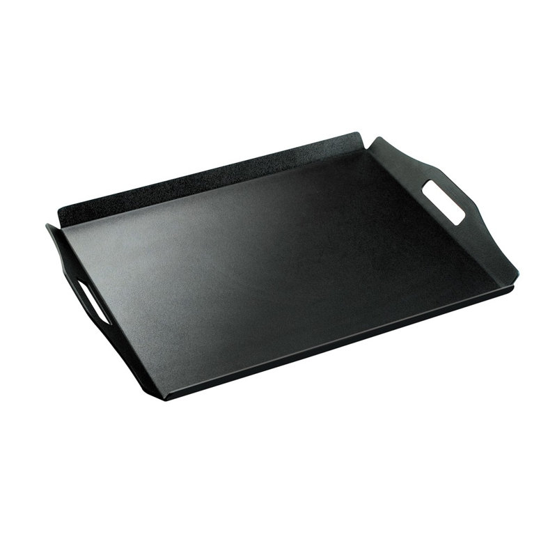 Black Room Service Tray with Raised Edges, 1" H x 22.5" W x 17" D