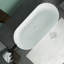 67 po X 32 po Baignoire de trempage autoportante en acrylique avec drain central en brillant