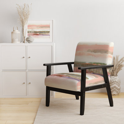 Adelen - Influence Of Line And Color - Chaise avec accoudoirs rembourrée traditionnelle