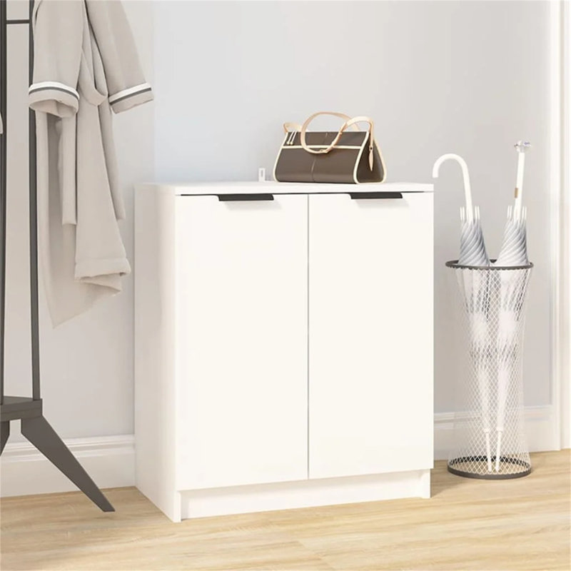 Calice 8 Pair Shoe Storage Cabinet, White