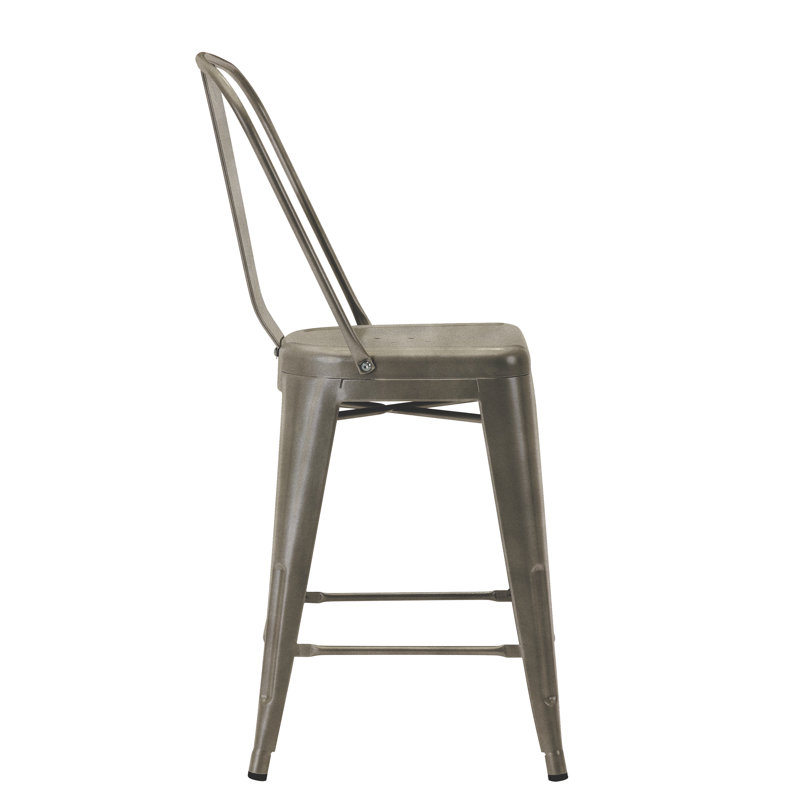 Tabouret de bar galvanisé Gainsborough, 24 po, Gris bronze