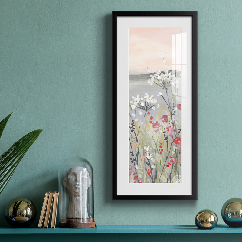 Peinture sur papier encadrée, Noir
