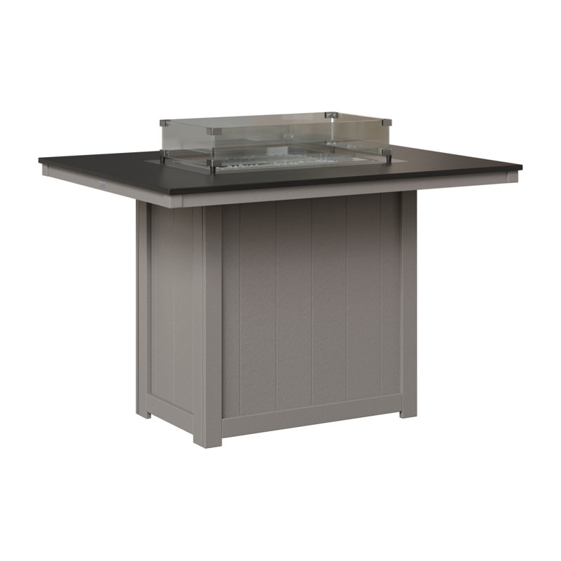 Foyer de table berlinois Donoma, H 36 po x l 41 po x P 54 po, Plateau martelé noir avec base gris clair