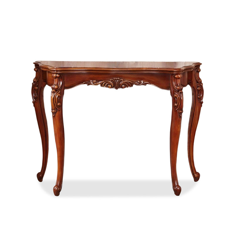 Chestnut Solid Wood Free Form Console Table, 33.46" H x 45.28" W x 16.54" D