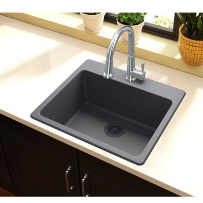 Quartz Classic 25" x 22" x 9-1/2" Drop-In Kitchen Sink