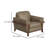 Pola Armchair, 2 Throw Pillows, Modern Neutral Brown Polyester
