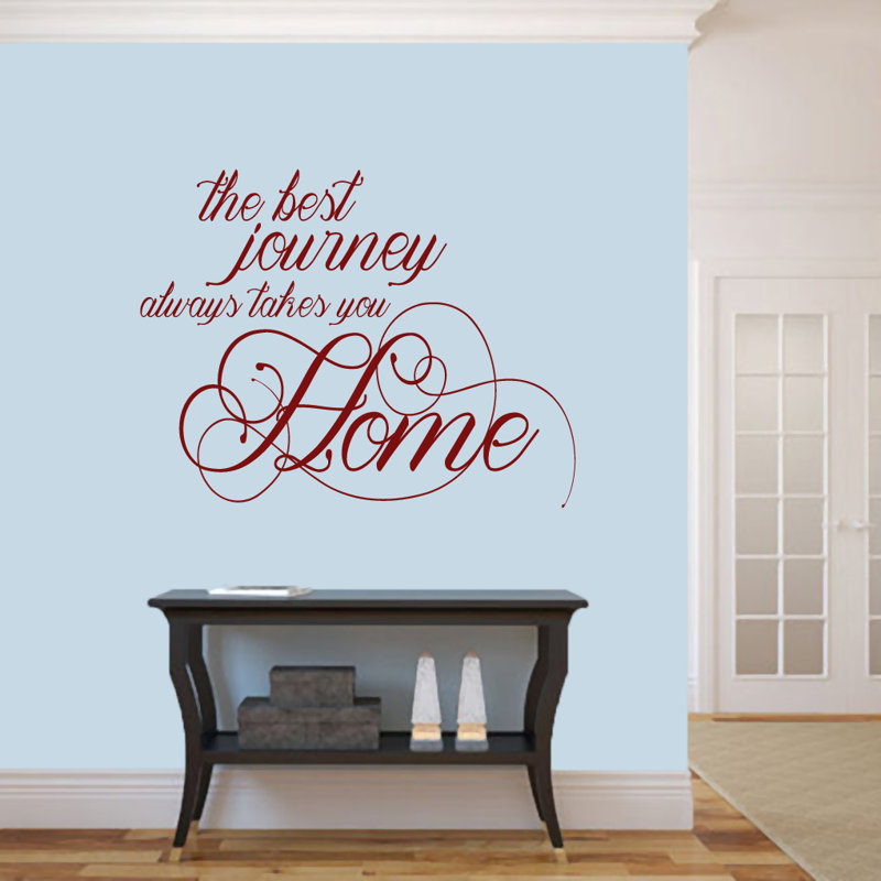 Ensemble de 2 adhésifs décoratifs The Best Journey Always Takes You Home, Canneberge