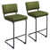Ambrine Low Back Tufted Velvet Upholstered Counter/Bar Stool with Steel Sled Frame