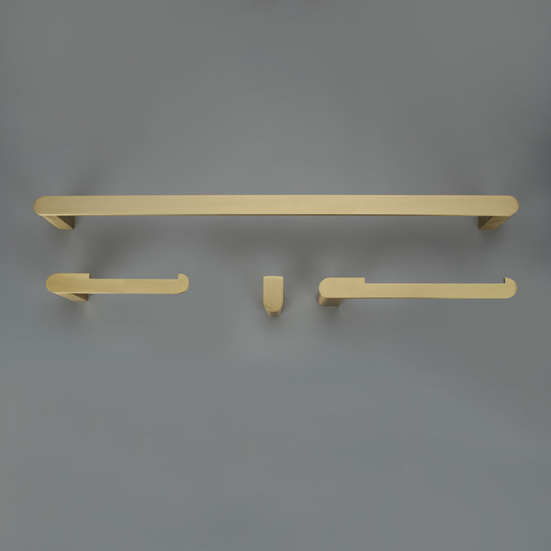 4 - Piece Bathroom Hardware Set, Matte Gold