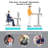  Adjustable Height Standing Desk - Modern Portable Mobile Office Table