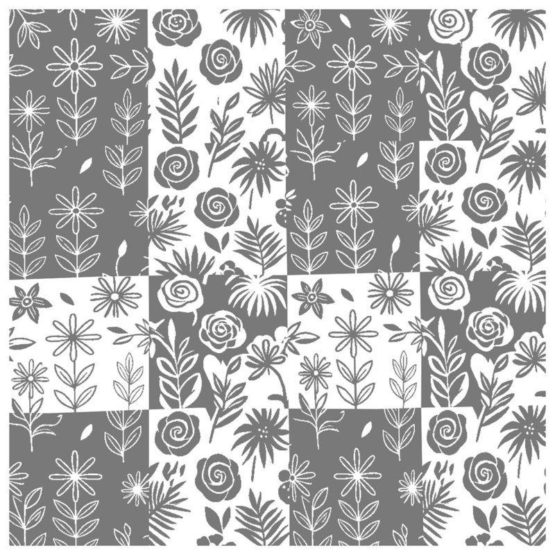Tapis de bain Floral, L 34 po x L 21 po