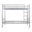 Lit superposé simple au-dessus d'un lit simple en métal avec structure durable et conception compacte, parfait pour les personnes et les petites pièces-1784307100