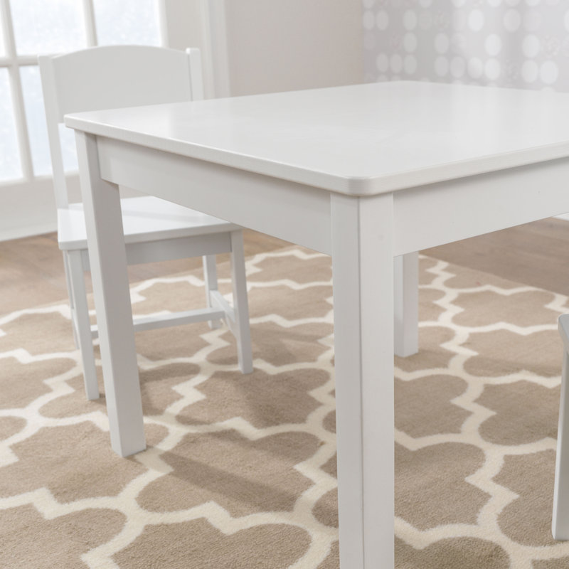 Wooden Aspen Table & 2 Chair Set, Children's Furniture - White, White