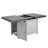 Extendable Rectangle Aluminum Alloy Fire Pit Table, 50,000BTU