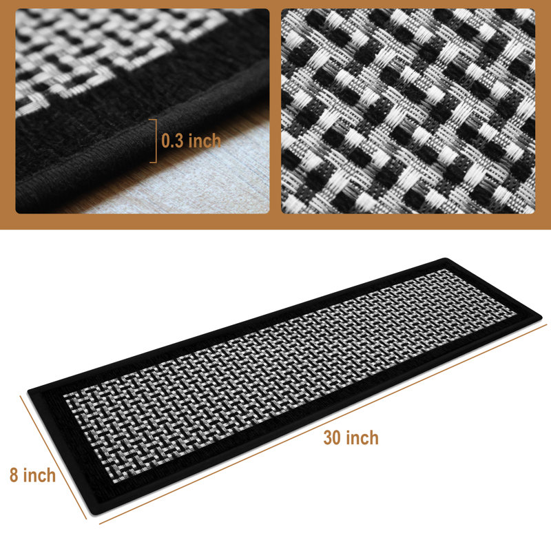 Tapis antidérapants pour tapis en caoutchouc, Noir