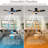 Ceiling Fan With Lights 42 Inch Flush Mount Ceiling Fan With Remote Control, ABS Blades Modern Outdoor Ceiling Fans For Bedroom/Farmhouse/Patio/Indoor, Quiet DC Motor