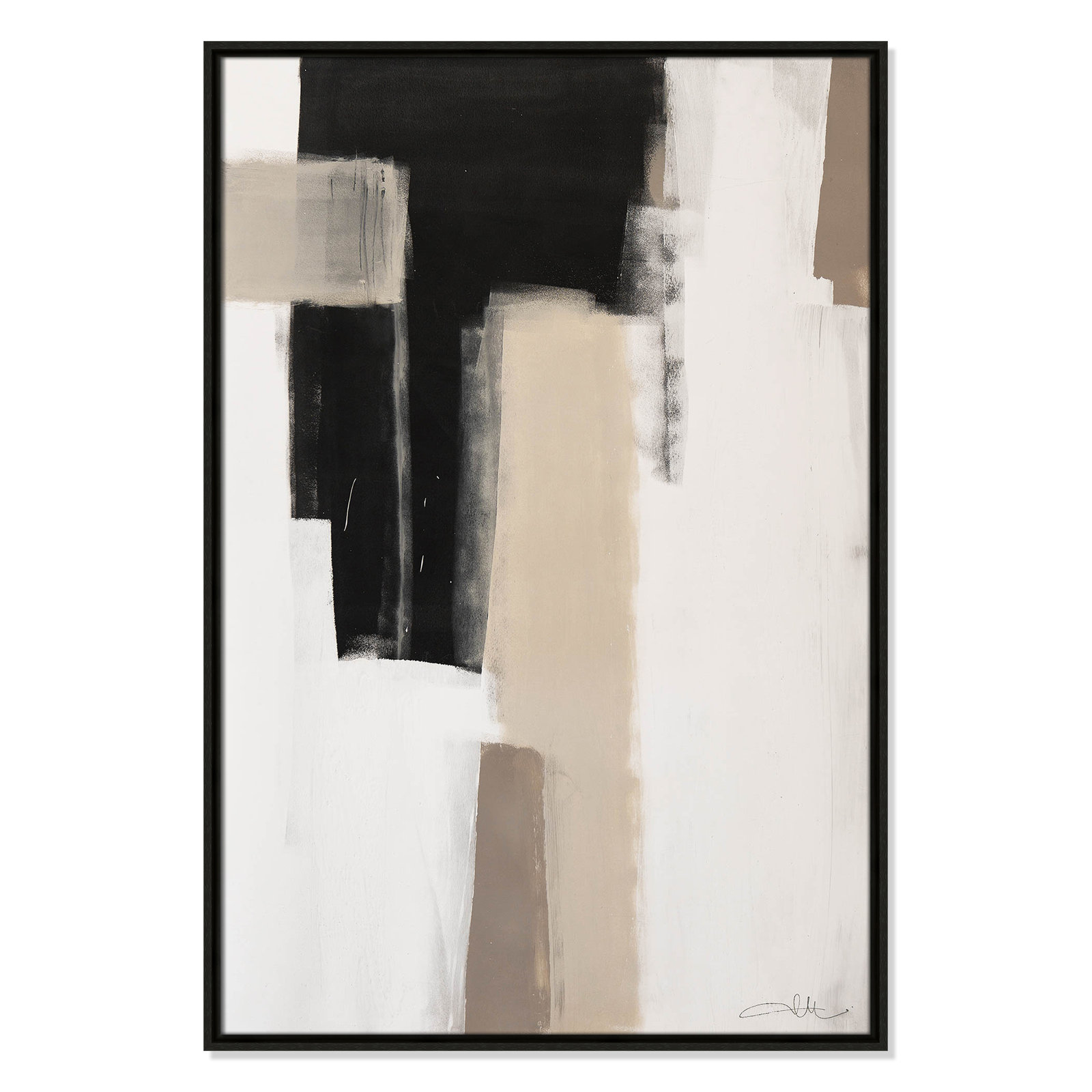 Calvin "Earth Scapes I" Print, No Mat, 37.5" H x 25.5" W x 2" D, Espresso Floater Framed