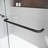 Sliding Shower Door 50 - 54 In. X 72 In., Semi Adjustable, Tempered Glass, 304 Stainless Steel Handles, Black Matte Finish W H Door, Adjustable Semi-, Thick Clear