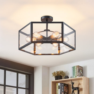 6-light Modern Semi Flush Mount