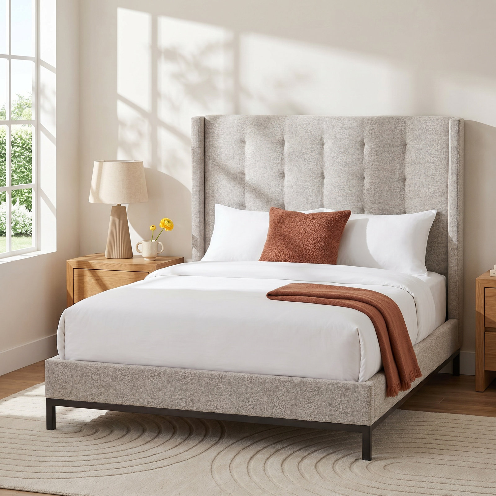 Sylvera Wingback Bed, King