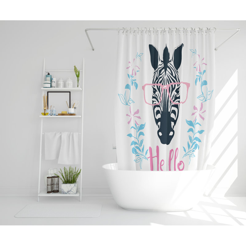 Widger 2 Piece Polyester Shower Curtain Set, 168cm H x 168cm W