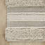 Tapis tissé à rayures tissées 20 po x 32 po naturel, envers antidérapant, lavable à la machine, style chic avec rayures, poils doux
