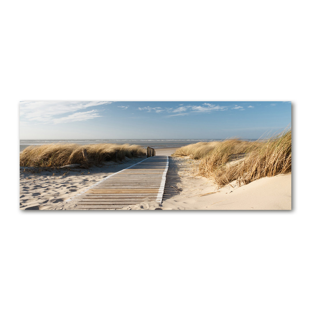 Leinwanddruck - Wandkunst - Drucke auf Leinwand - 125X50 Bild Bildthema: Pfad auf Leinwand Der Strand