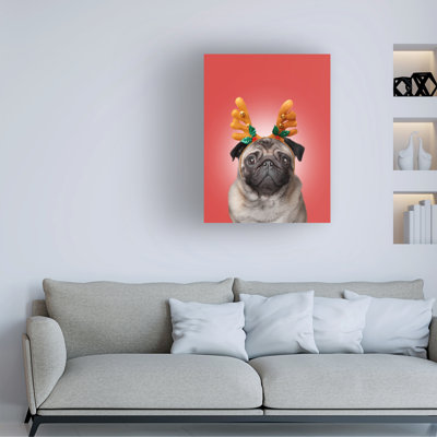 Art mural sur toile tendue - John Hovenstine «Pug 1», art mural pour salon, chambre à coucher ou bureau - 14 x 19