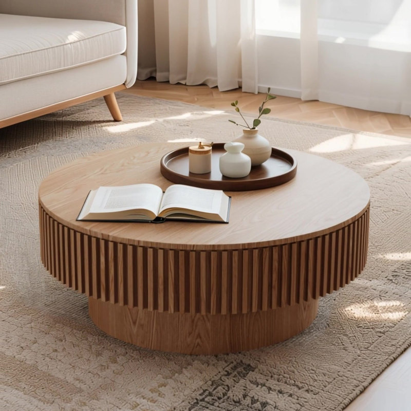 Table basse 31,5 po avec rangement, Noyer