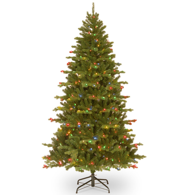 Sheridan 7.5' Green Spruce Trees Artificial Christmas Tree with LED Yellow Lights