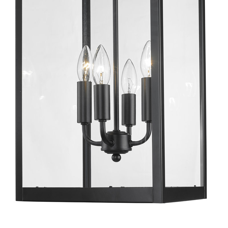 Osakis Light Outdoor Wall Sconce, Powder Coated Black, 30" H x 12" W