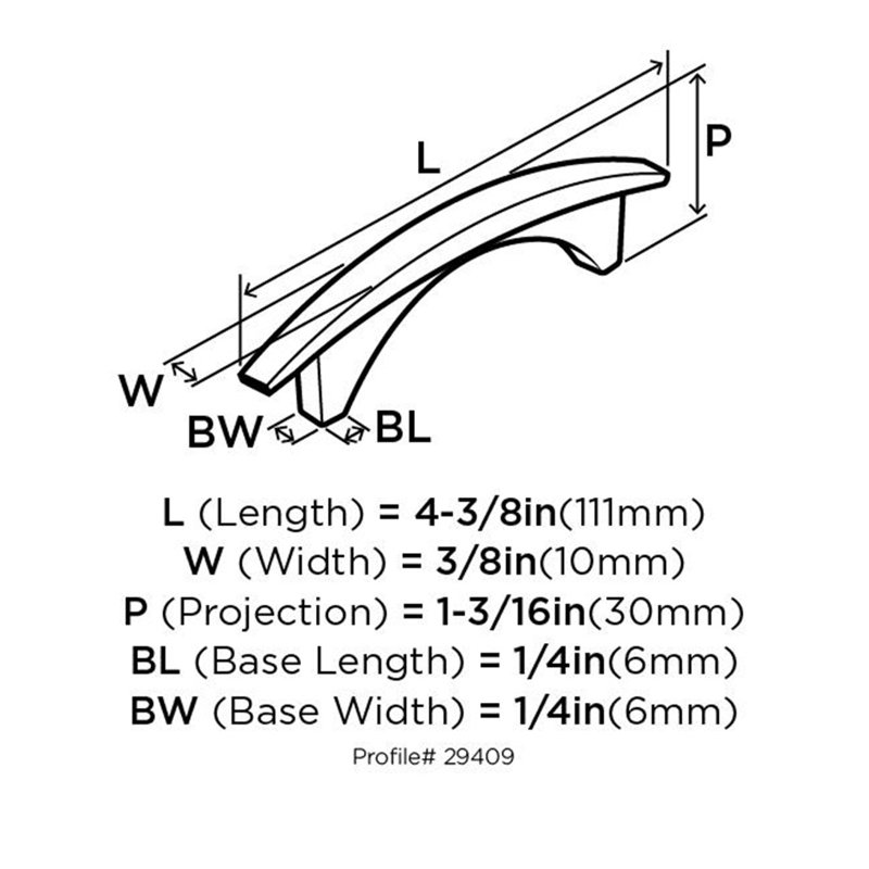 Essential'Z_x0099_ Arch Pull, Satin Nickel, 3"