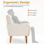 72 cm Wide Chenille Armchair Coastal Accent Chair & Sofa with Solid Wood Legs-613182840