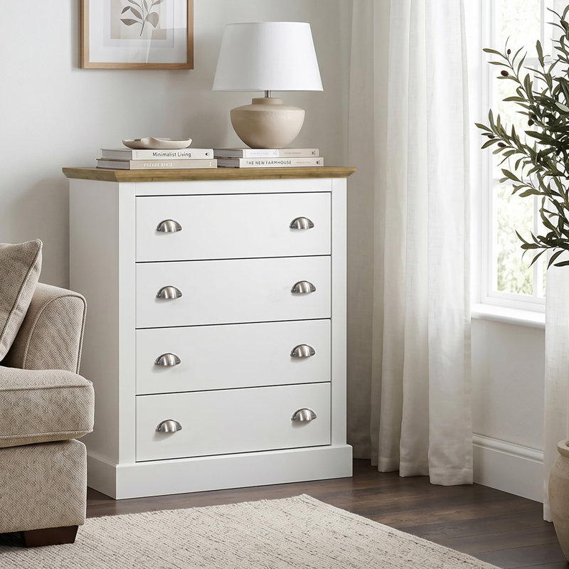 Sufy Octave 4 Drawer Chest of Drawers, White