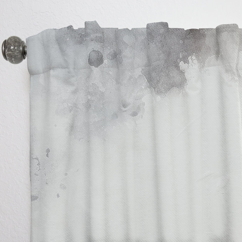 Gailbrook - Black Eruption Of Marble III - Modern Velvet Curtain - Room Darkening - 1 panel, 52" W x 95" L