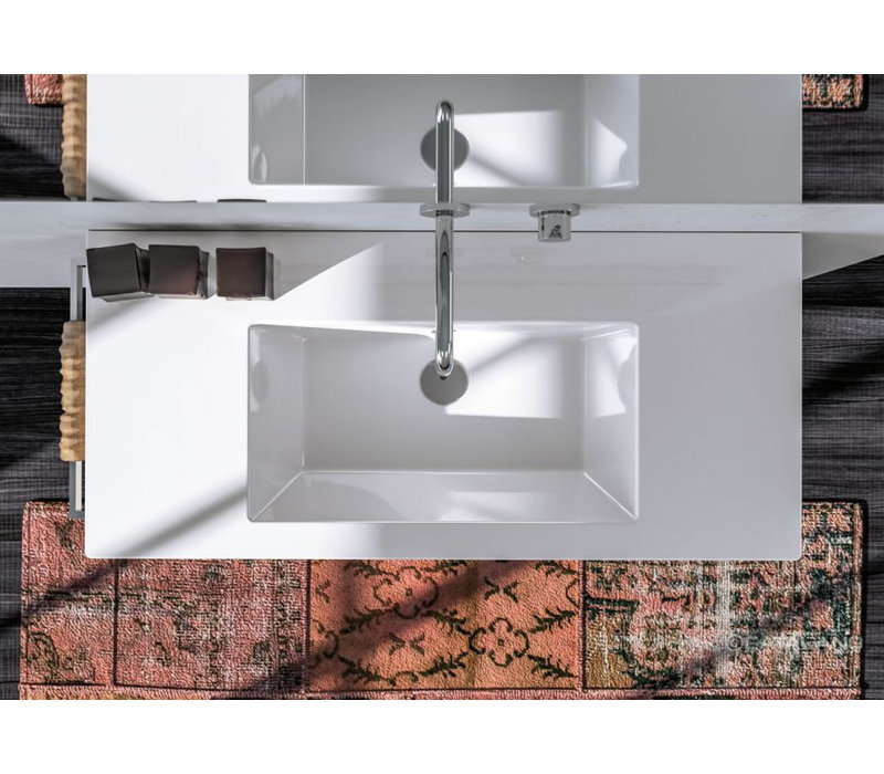 Star 41.34'' L Bathroom Sink, 0-Hole