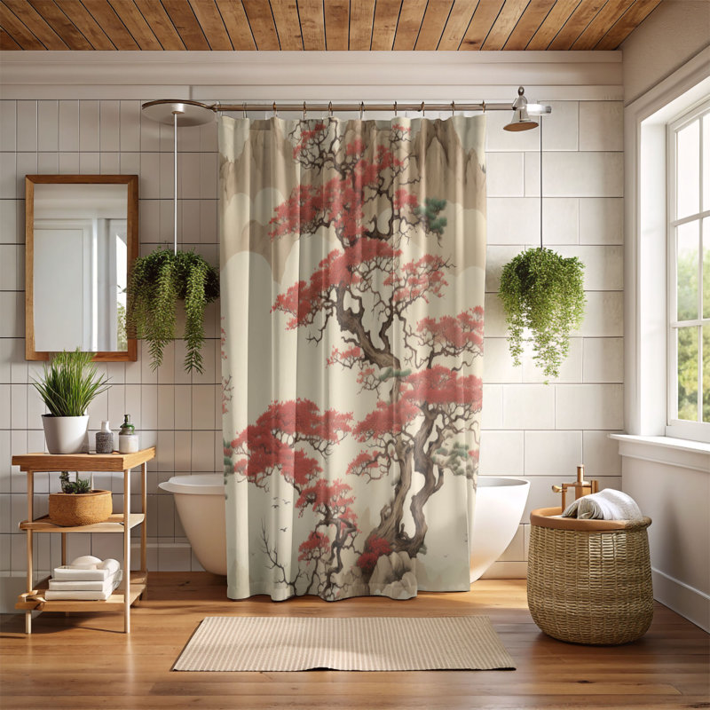 Old Wilderness - Rideau de douche Premium, H 74 po x l 71 po