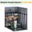 4 ft. W x 6 ft. D Durable Resin Storage Shed with Floor and Lockable Door, for Garden Patio Furniture and Tools
