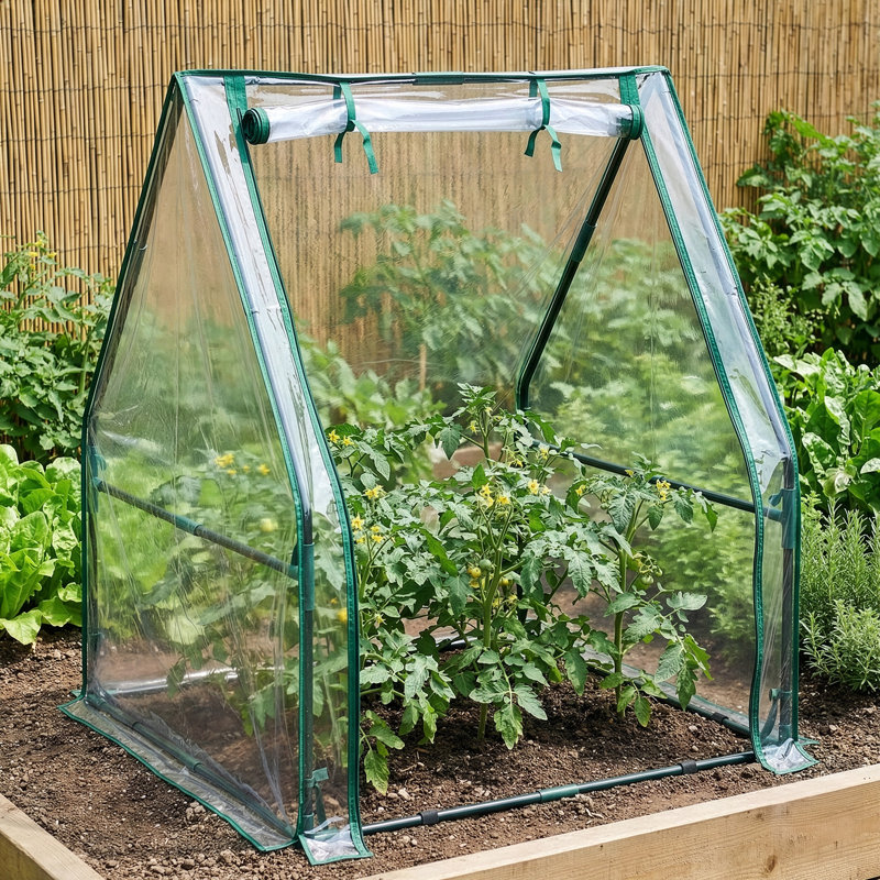 36 po x 36 po x 43 po Serre en PVC transparent avec sous-tapis en PE