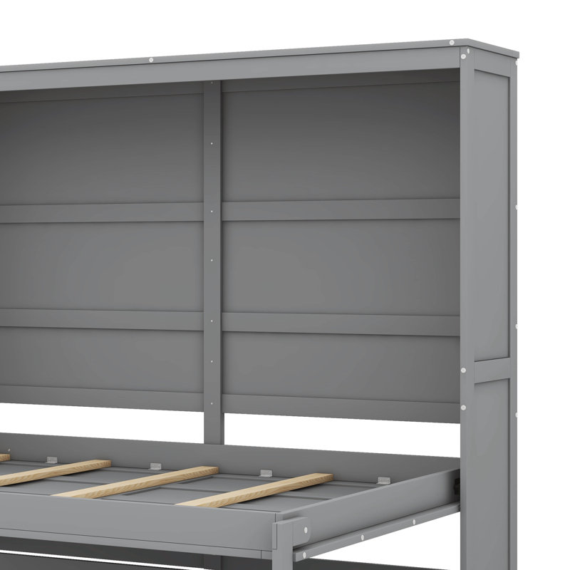 Space-Efficient Murphy Wall Bed For Maximizing Room Utility, Gray, Full