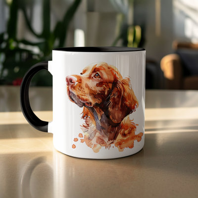 Watercolor Basset Hound Design 11oz Coffee Mug