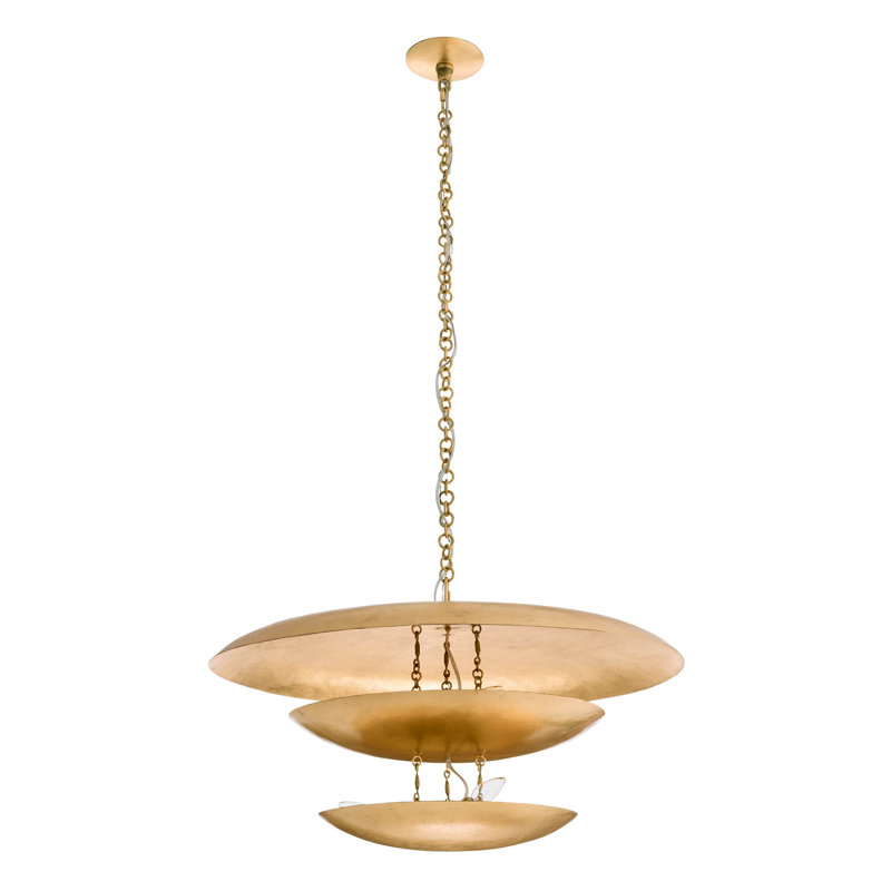 Florko 8 - Light Chandelier, Gold Leaf 