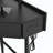 Corner Vanity Desk Set with Storage Stool, Charging Station, Glass Top and Pull-Out Cabinet-8607341