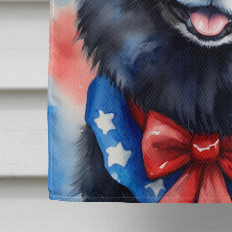 Drapeau patriotique de la maison américaine, Loulou de Poméranie noir