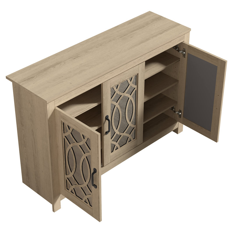 Allivia 16 Pair Shoe Storage Cabinet, Olso Oak