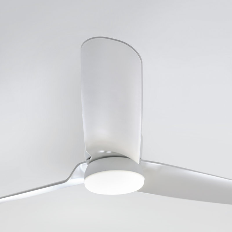 Visual Comfort Fan Colgin 56 LED Indoor Ceiling Fan with Threaded Downrod, Matte White ABS blades and Handheld Remote