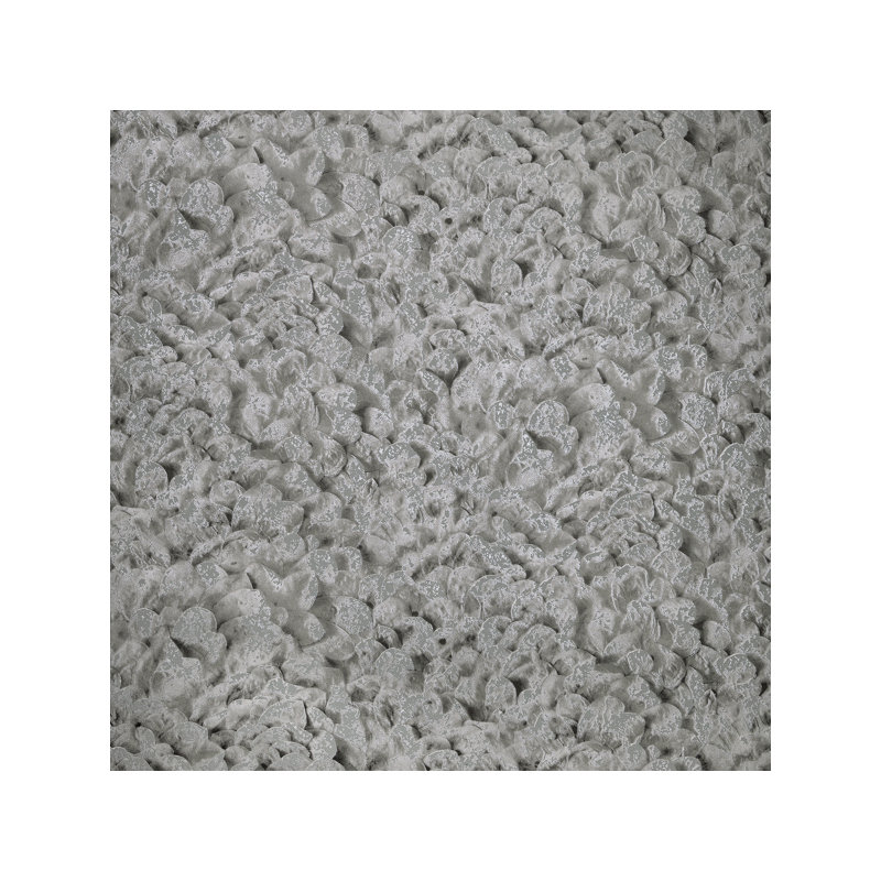 Salt Collection 3D Embossed Lustre Arco Flower Leaf 10.05m x 53cm Wallpaper Roll, Silver